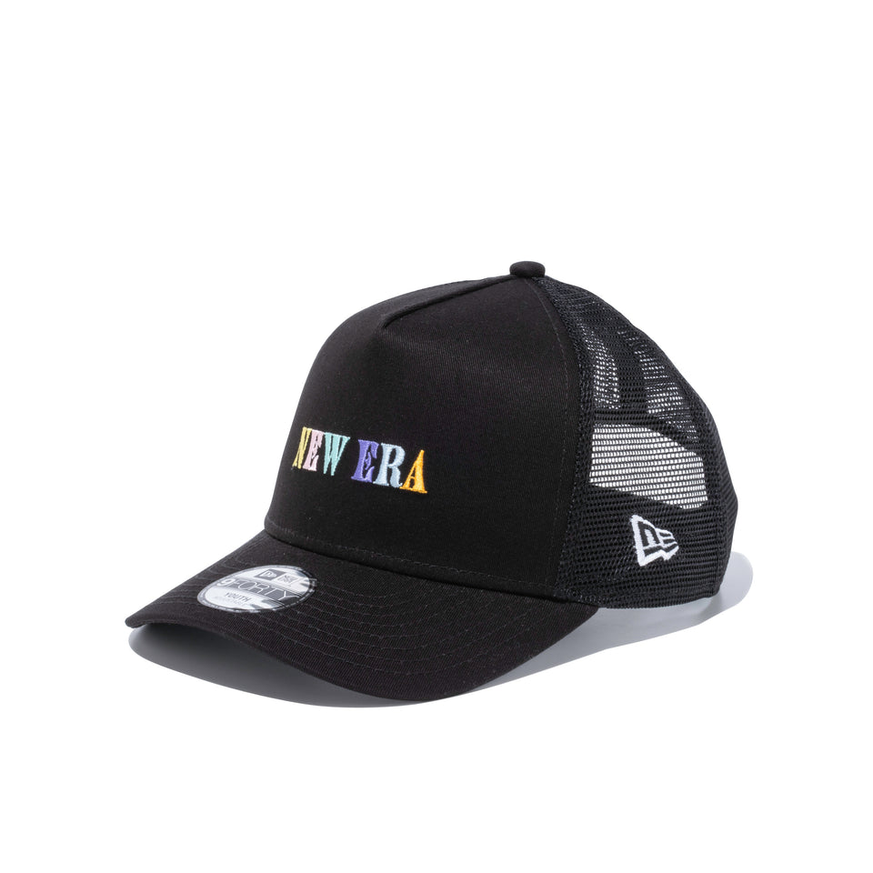 Youth 9FORTY A-Frame トラッカー カラフルロゴ NEW ERA ブラック