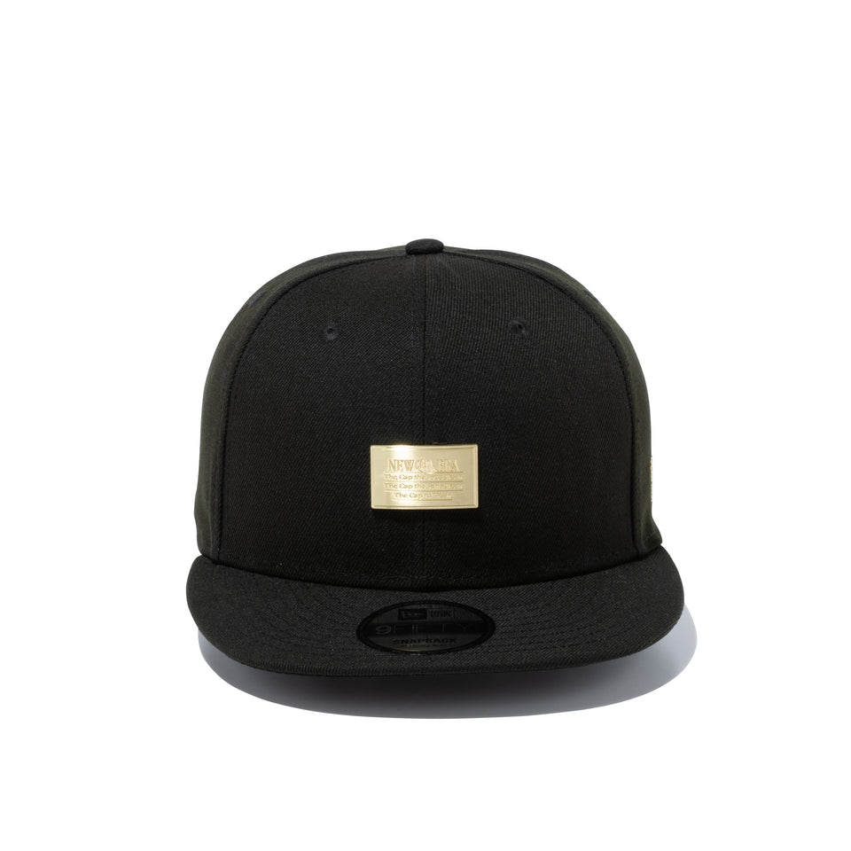9FIFTY メタルプレート ブラック ゴールドメタル