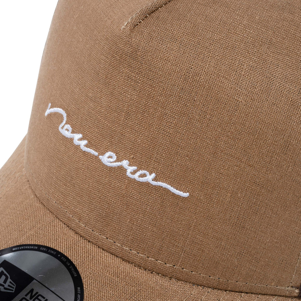 9FORTY A-Frame トラッカー リネンシャンブレー new era キャメルベージュ