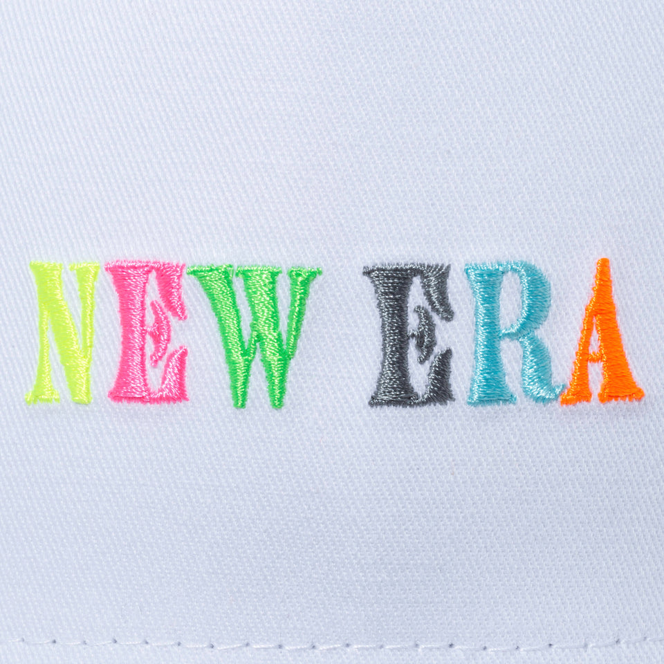 9FORTY A-Frame トラッカー カラフルロゴ NEW ERA ホワイト