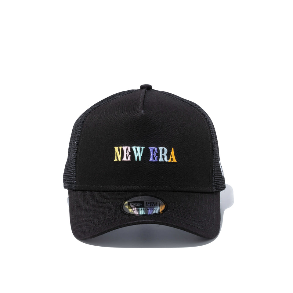 9FORTY A-Frame トラッカー カラフルロゴ NEW ERA ブラック