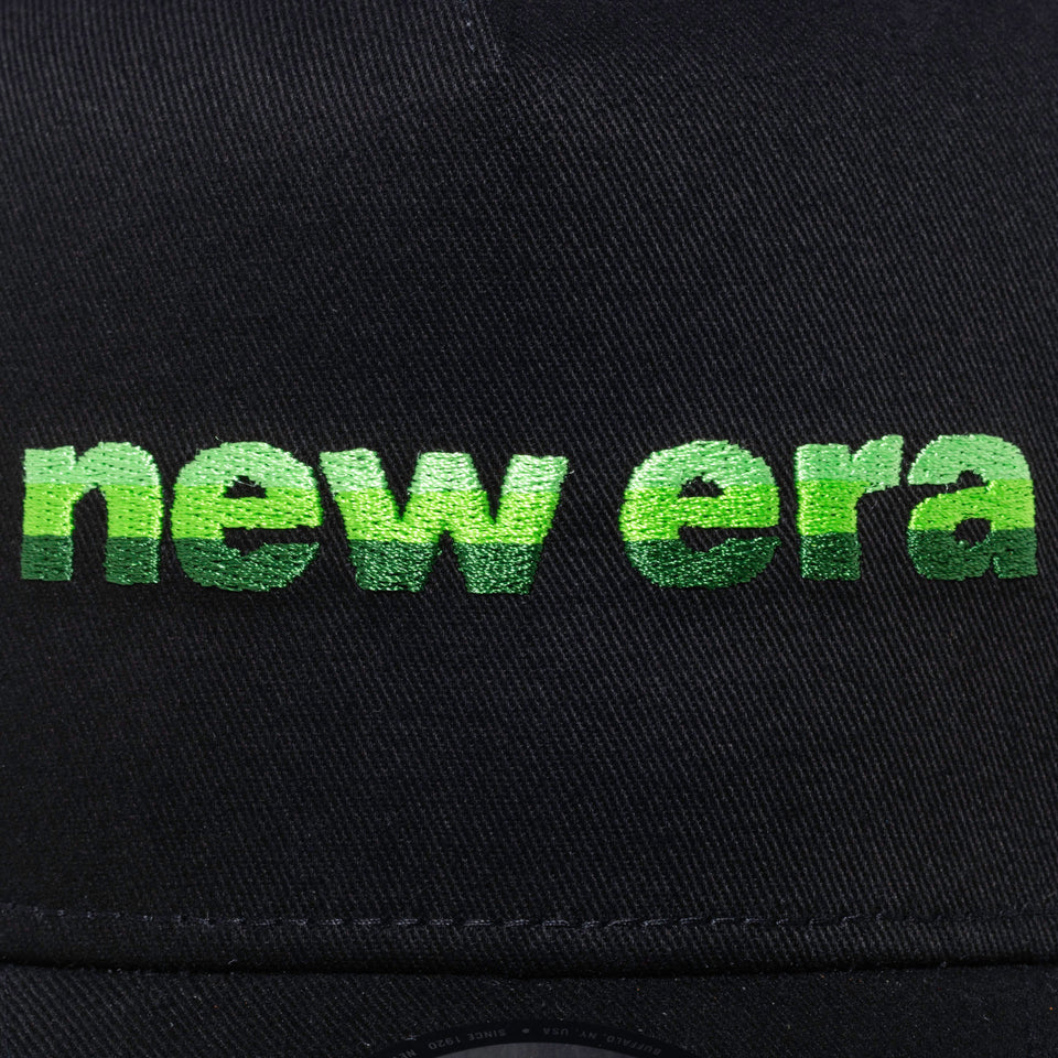 9FORTY A-Frame トラッカー 3トーンロゴ new era ブラック × グリーン