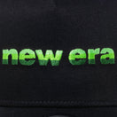 9FORTY A-Frame トラッカー 3トーンロゴ new era ブラック × グリーン