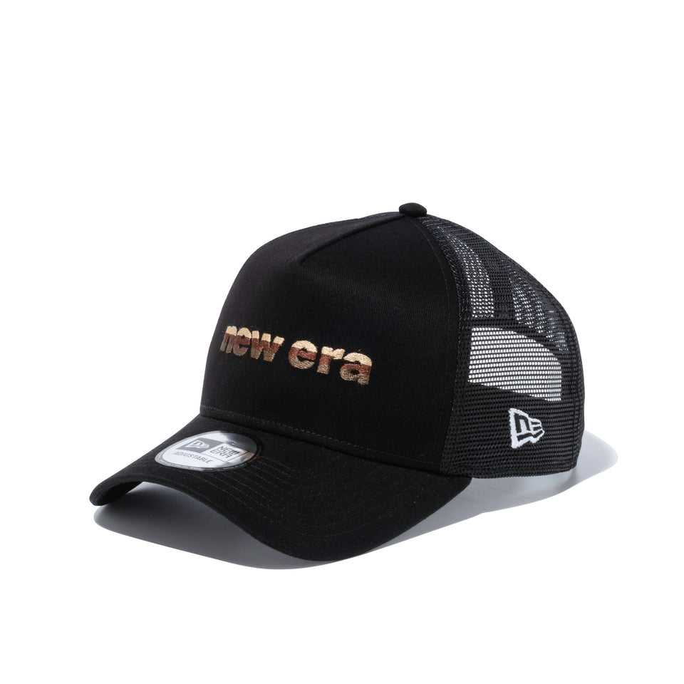 9FORTY A-Frame トラッカー 3トーンロゴ new era ブラック × ブラウン