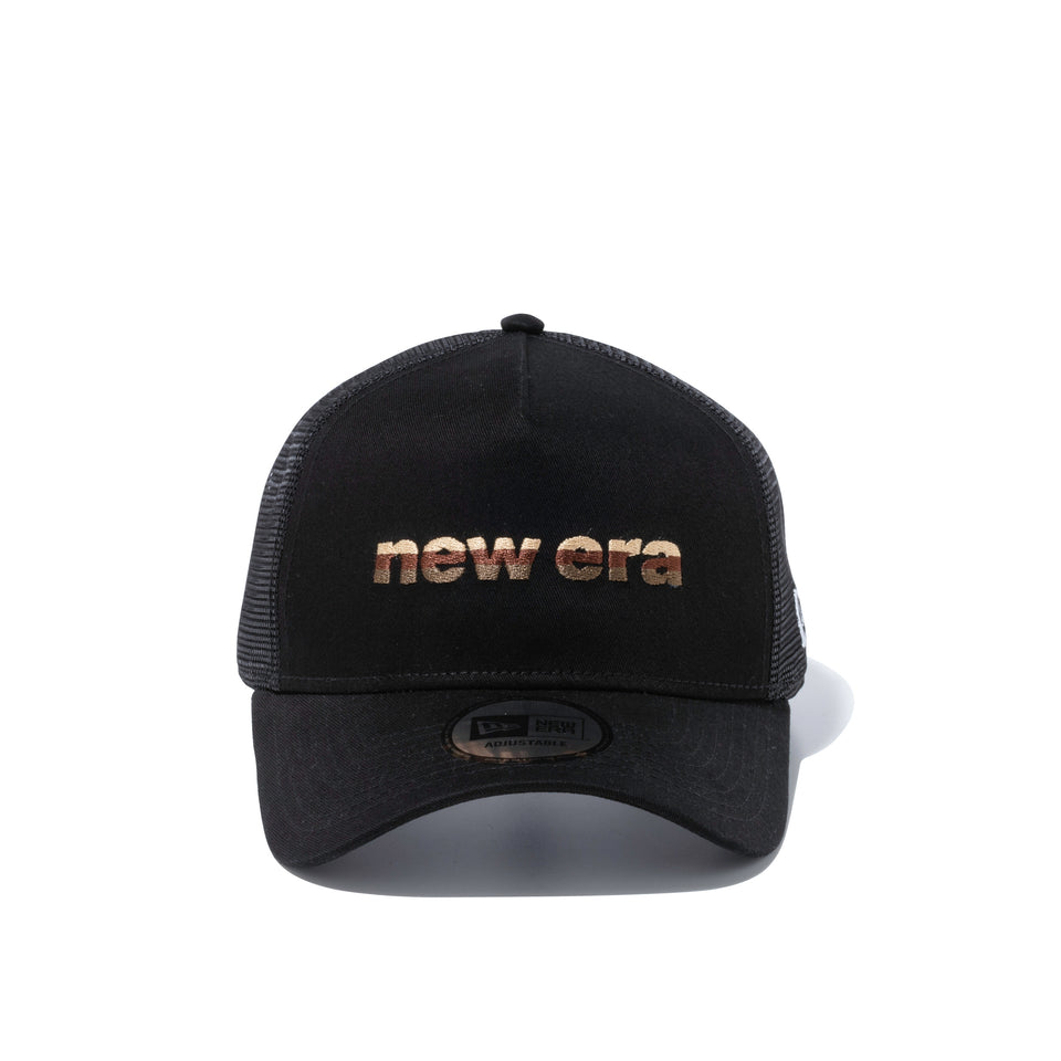 9FORTY A-Frame トラッカー 3トーンロゴ new era ブラック × ブラウン