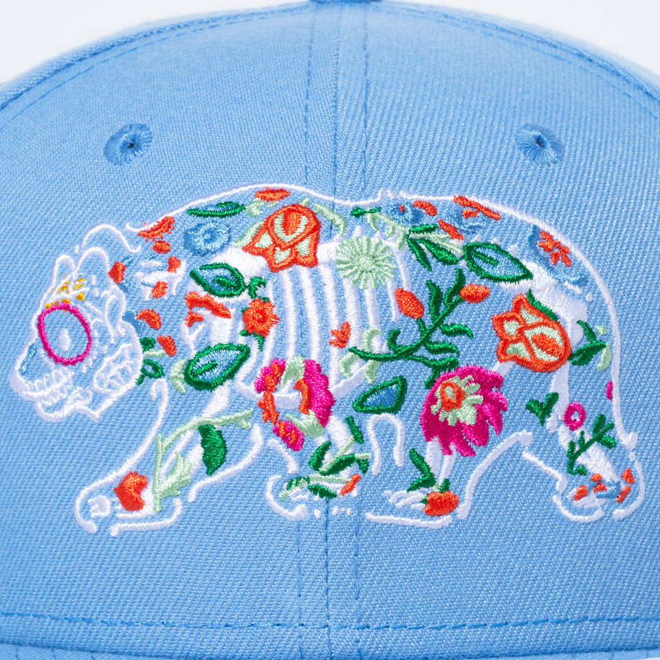 59FIFTY Day of the Dead ベアー セラーぺアンダーバイザー スカイブルー