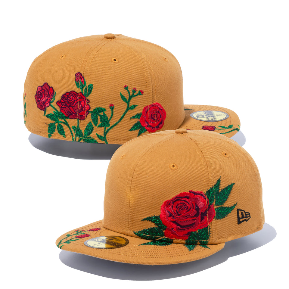 59FIFTY Rose Embroidery タン