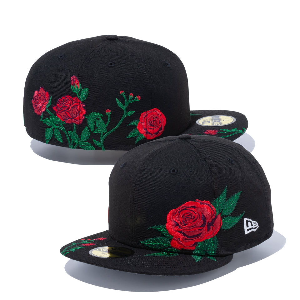 59FIFTY Rose Embroidery ブラック