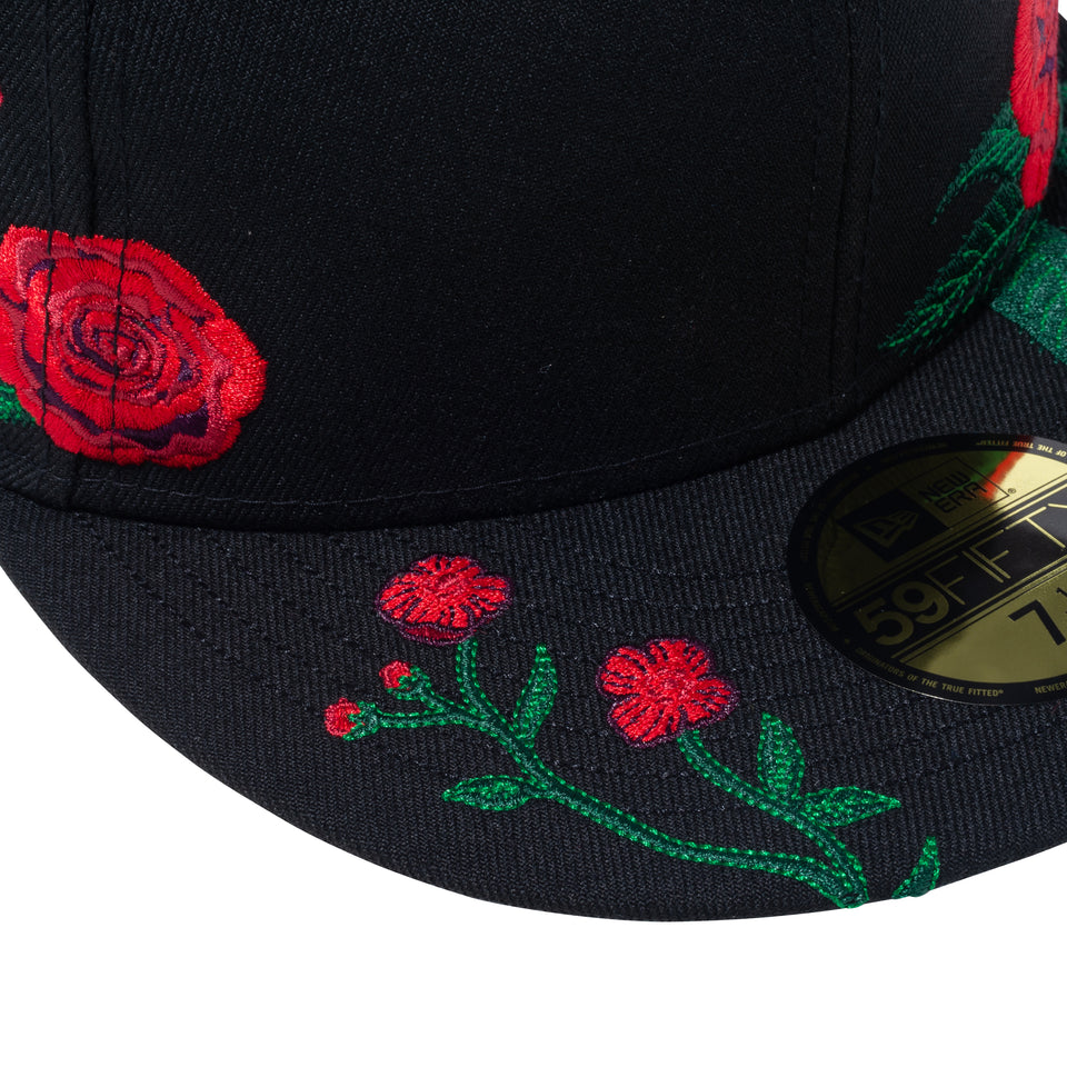 59FIFTY Rose Embroidery ブラック