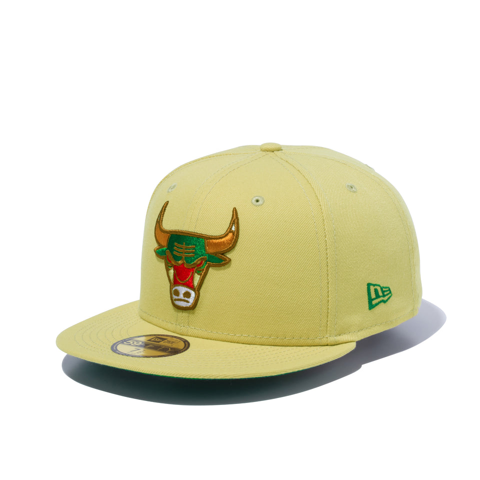 59FIFTY COOKIE シカゴ・ブルズ ベガスゴールド グリーンアンダーバイザー