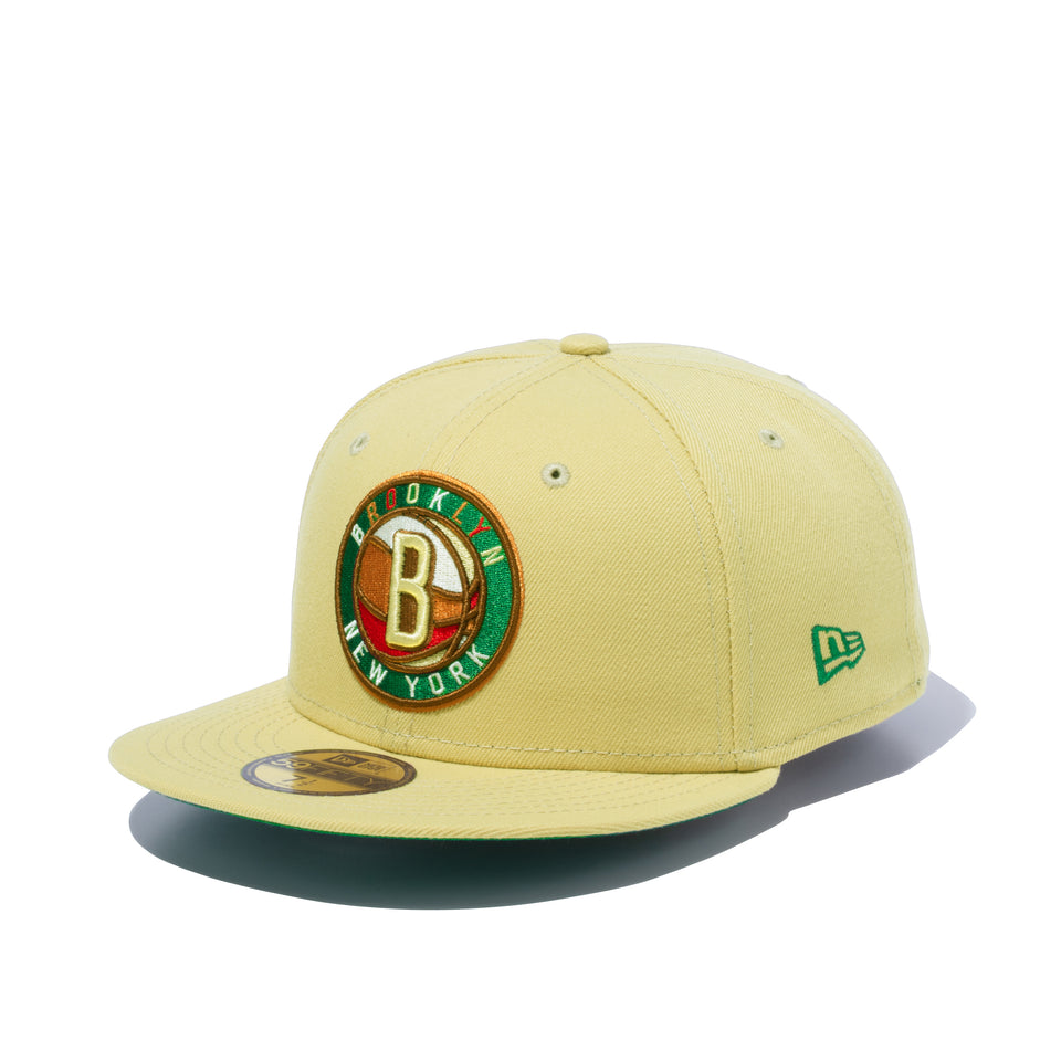 59FIFTY COOKIE ブルックリン・ネッツ ベガスゴールド グリーンアンダーバイザー