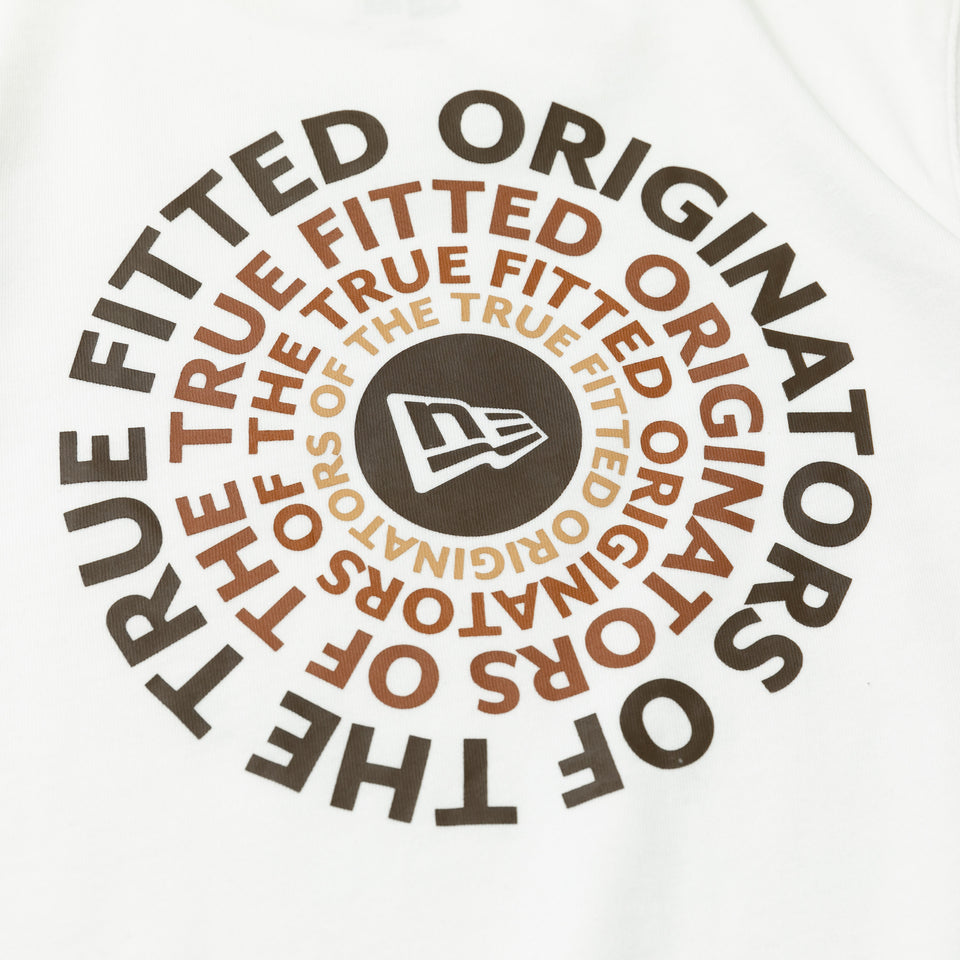 半袖 コットン Tシャツ Originators of the True Fitted サークルロゴ ホワイト レギュラーフィット