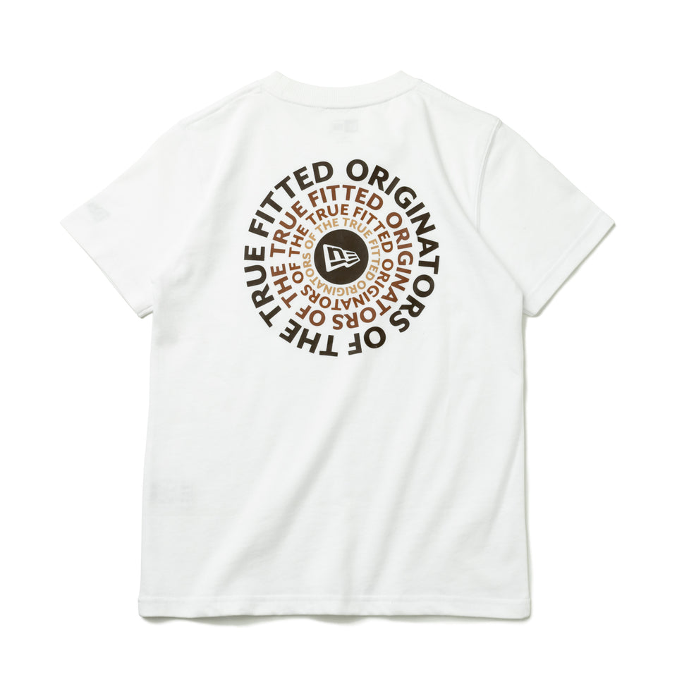 半袖 コットン Tシャツ Originators of the True Fitted サークルロゴ ホワイト レギュラーフィット
