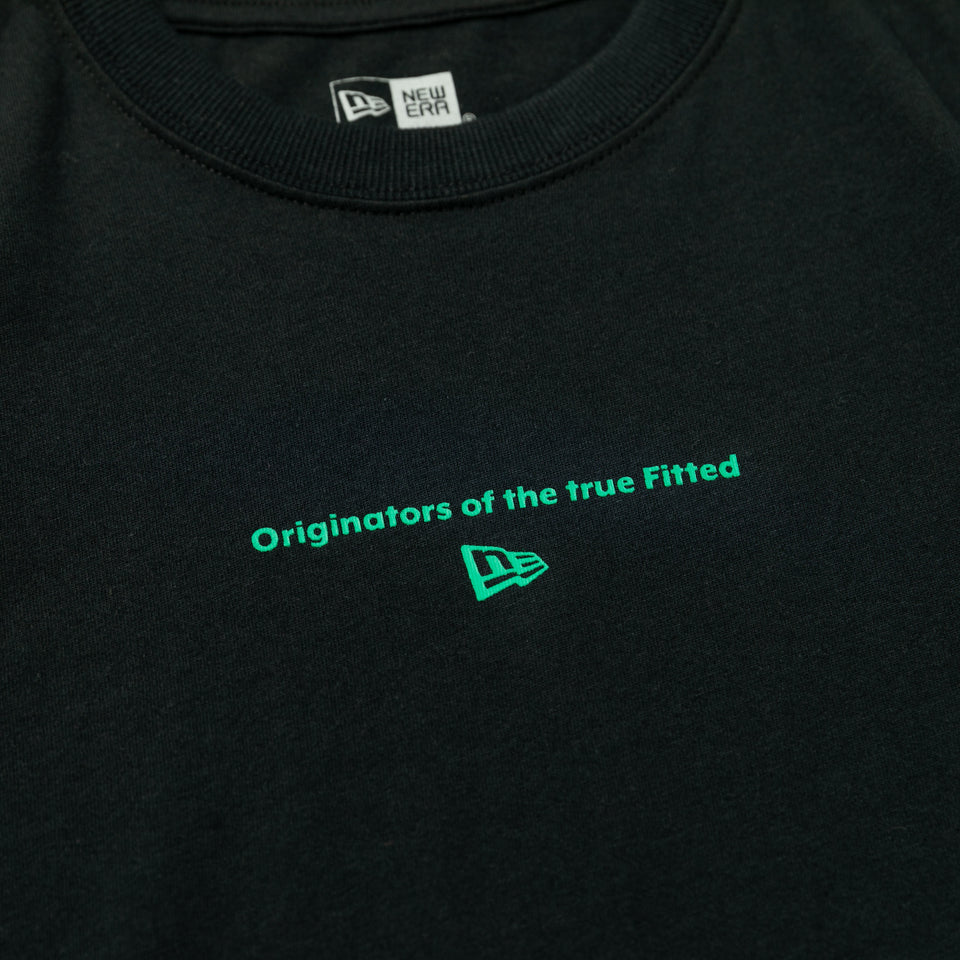 半袖 コットン Tシャツ Originators of the True Fitted サークルロゴ ブラック レギュラーフィット