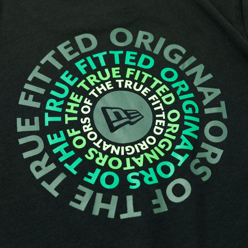 半袖 コットン Tシャツ Originators of the True Fitted サークルロゴ ブラック レギュラーフィット