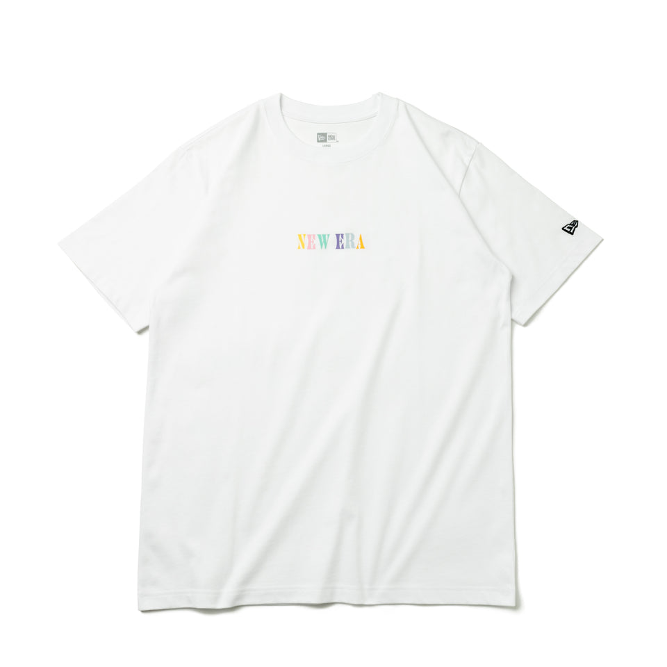 半袖 コットン Tシャツ カラフルロゴ NEW ERA ホワイト レギュラーフィット