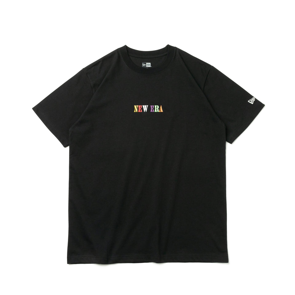 半袖 コットン Tシャツ カラフルロゴ NEW ERA ブラック レギュラーフィット