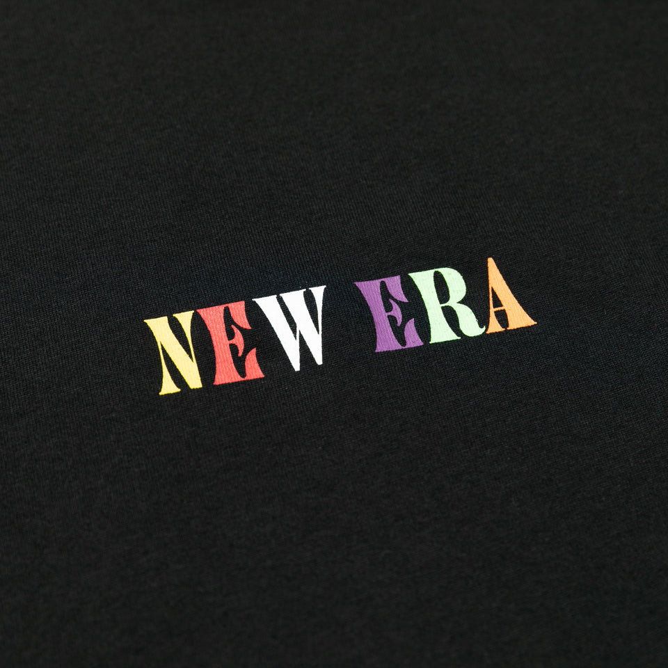 半袖 コットン Tシャツ カラフルロゴ NEW ERA ブラック レギュラーフィット