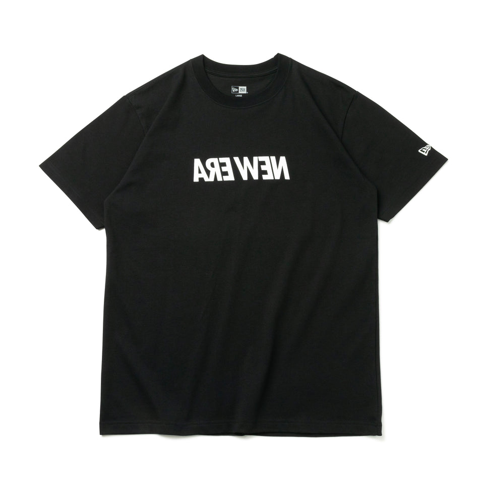 半袖 コットン Tシャツ ミラーロゴ ワードマーク ブラック レギュラーフィット