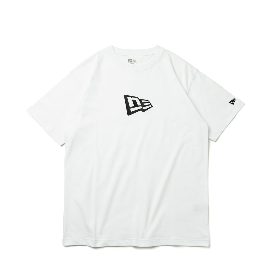 半袖 コットン Tシャツ フラッグロゴ ホワイト レギュラーフィット