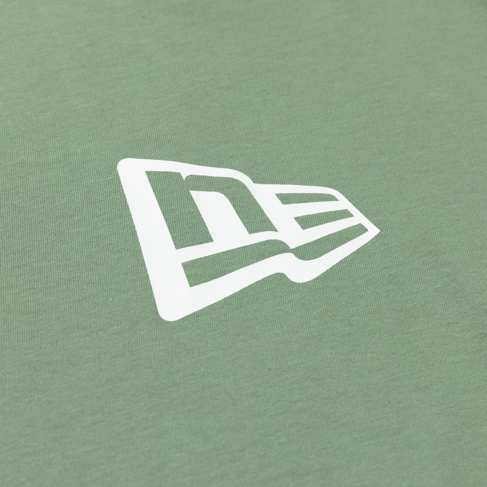半袖 コットン Tシャツ フラッグロゴ モス レギュラーフィット