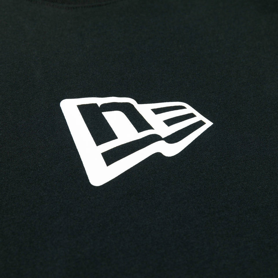 半袖 コットン Tシャツ フラッグロゴ ブラック レギュラーフィット