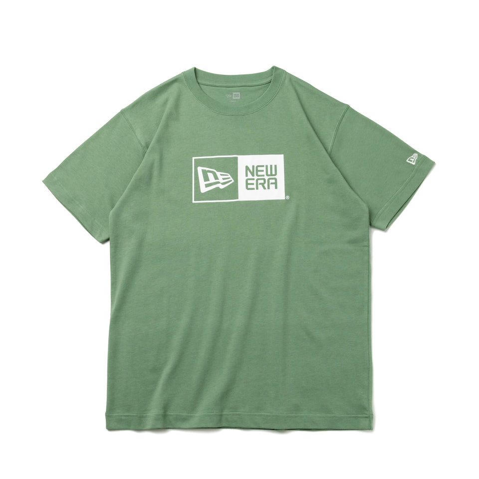 半袖 コットン Tシャツ ボックスロゴ モス レギュラーフィット