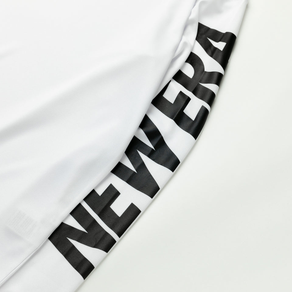 長袖 テック Tシャツ スリーブロゴ ホワイト 【Performance Apparel】