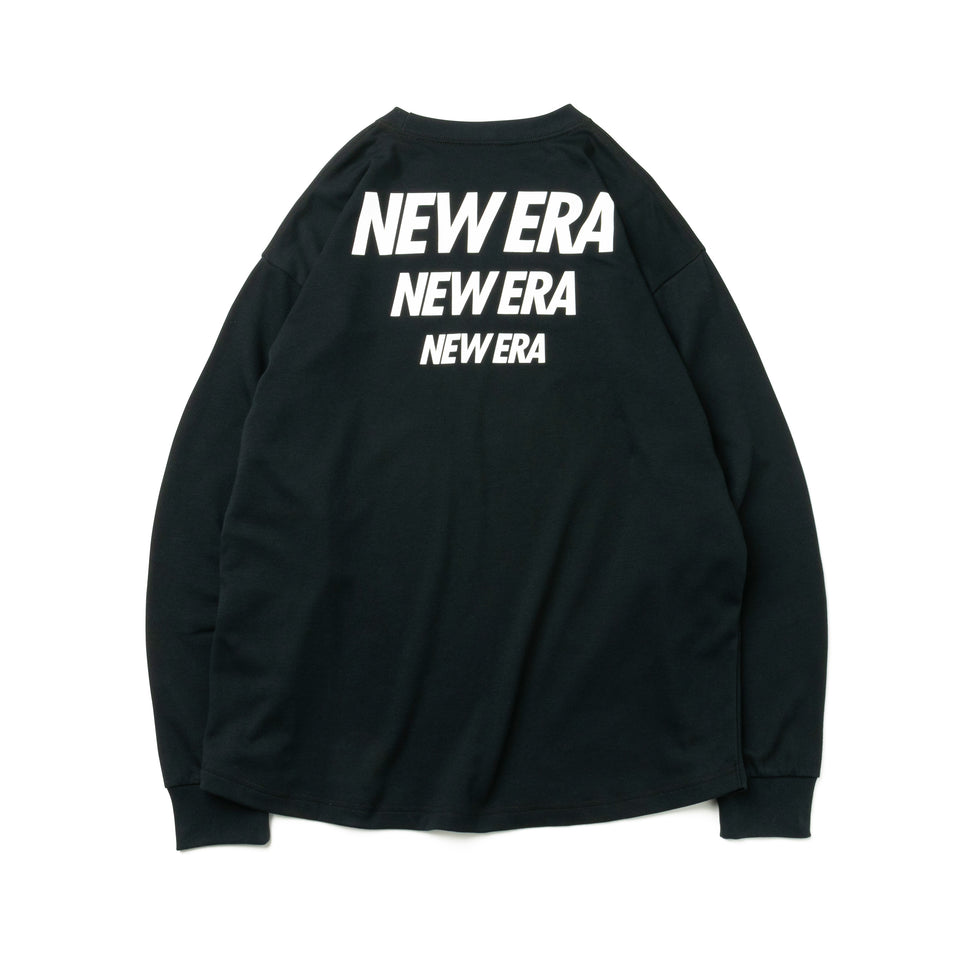 長袖 パフォーマンス Tシャツ オーバーサイズド スリーロゴ ブラック 【Performance Apparel】