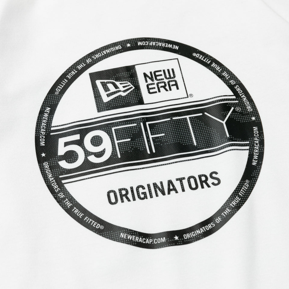 長袖 パフォーマンス Tシャツ ドット タイガーストライプカモ バイザーステッカーロゴ ホワイト  レギュラーフィット