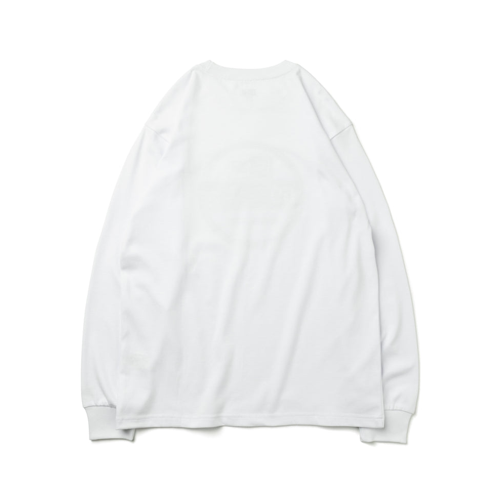 長袖 パフォーマンス Tシャツ ドット タイガーストライプカモ バイザーステッカーロゴ ホワイト  レギュラーフィット