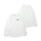 長袖 コットン オーバーサイズド Tシャツ タイポグラフィー ホワイト