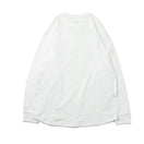 長袖 コットン オーバーサイズド Tシャツ タイポグラフィー ホワイト