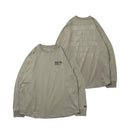 長袖 コットン オーバーサイズド Tシャツ タイポグラフィー ペブル