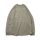 長袖 コットン オーバーサイズド Tシャツ タイポグラフィー ペブル