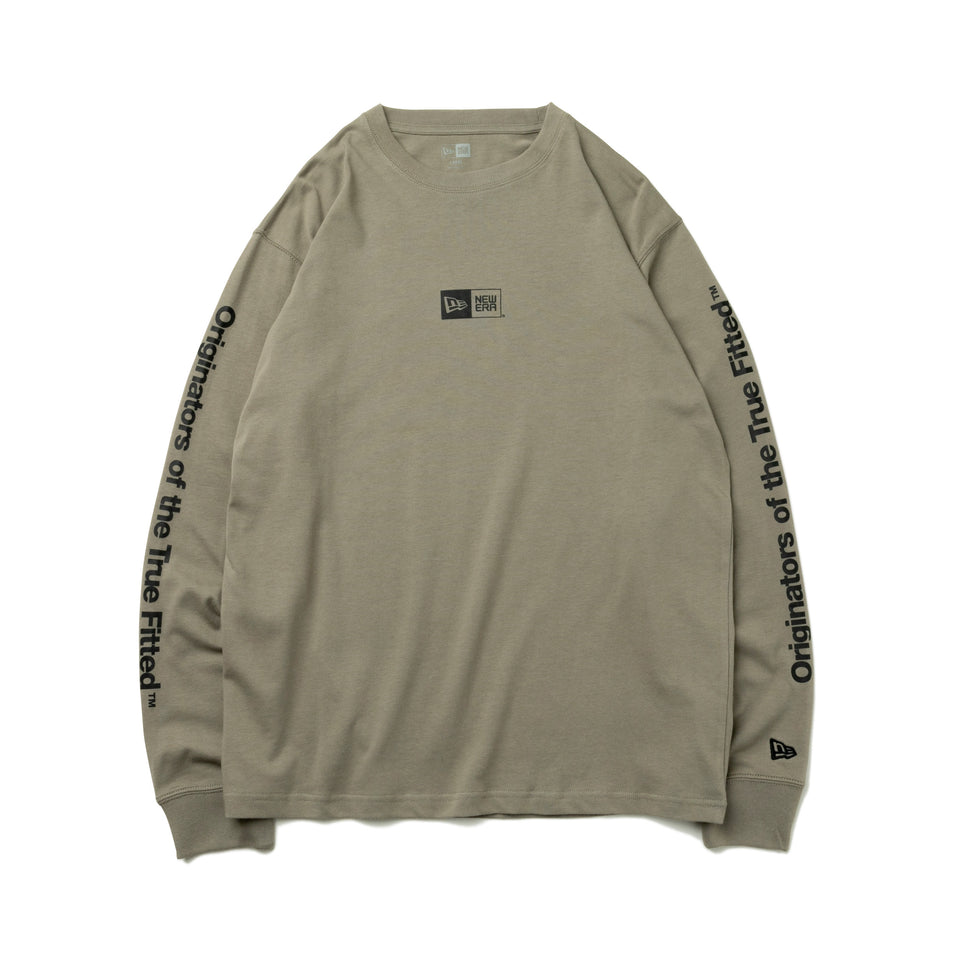 長袖 コットン Tシャツ Originators of the True Fitted ボックスロゴ ペブル レギュラーフィット