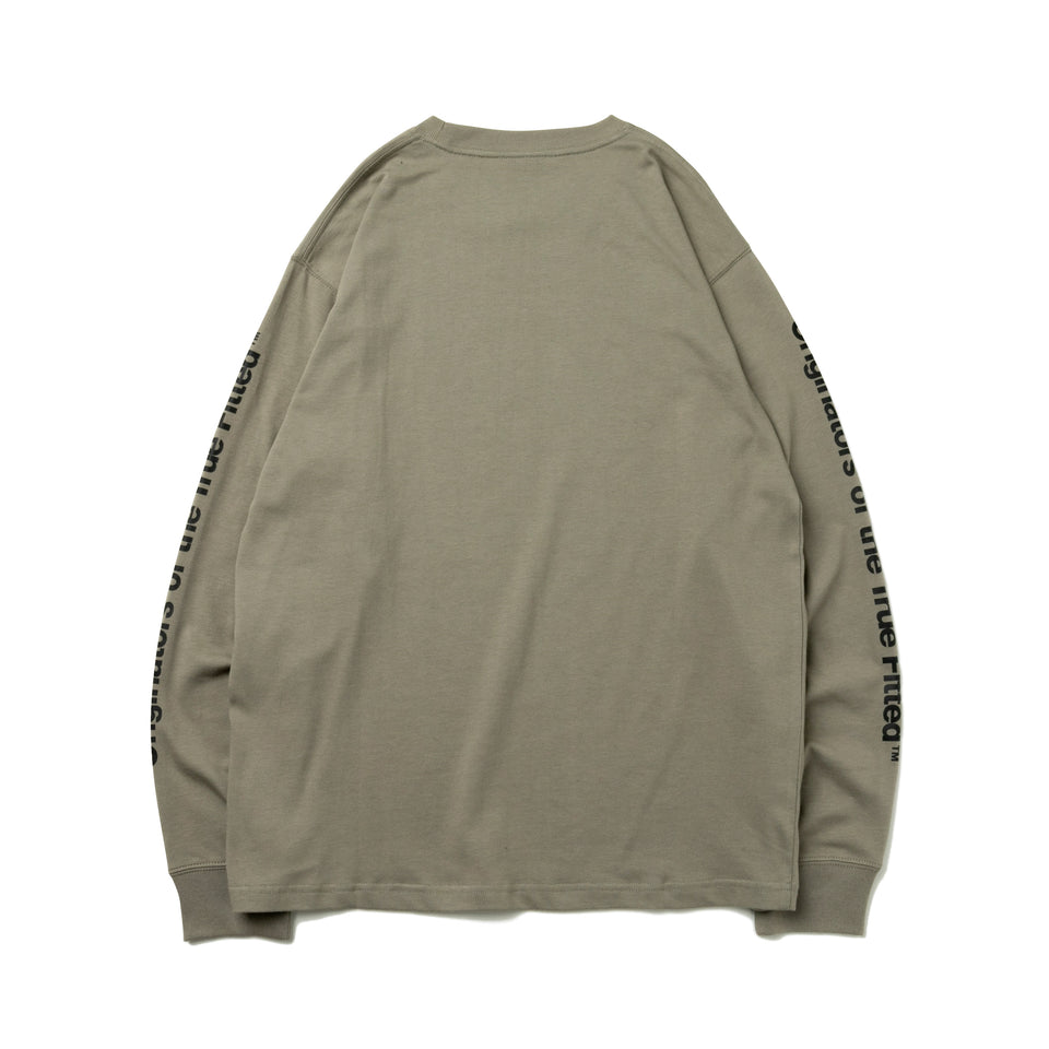 長袖 コットン Tシャツ Originators of the True Fitted ボックスロゴ ペブル レギュラーフィット