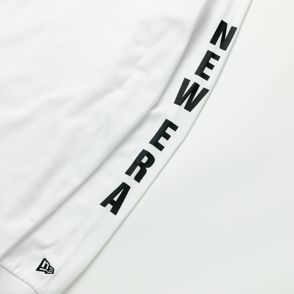 長袖 コットン Tシャツ New Era est. 1920 ホワイト  レギュラーフィット