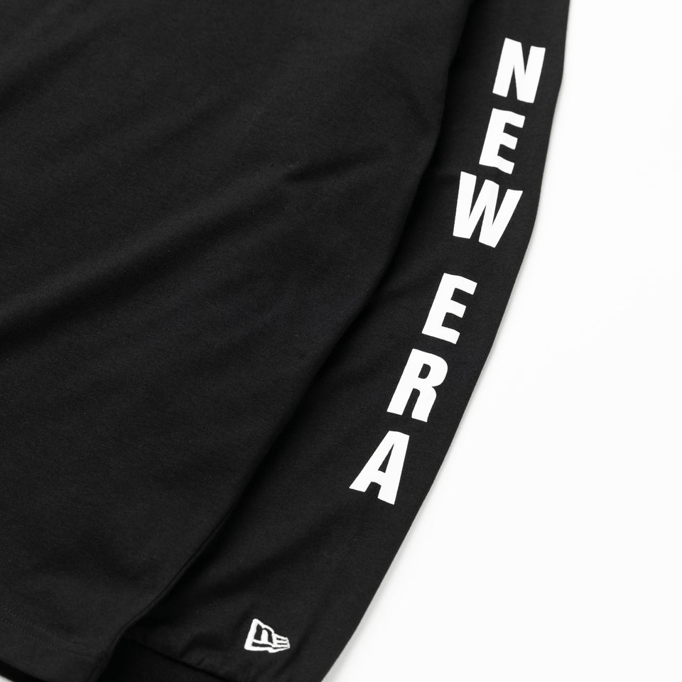 長袖 コットン Tシャツ New Era est. 1920 ブラック  レギュラーフィット