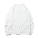 長袖 コットン Tシャツ フラッグロゴミニ ホワイト  レギュラーフィット