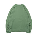 長袖 コットン Tシャツ フラッグロゴミニ モス  レギュラーフィット