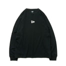長袖 コットン Tシャツ フラッグロゴミニ ブラック  レギュラーフィット