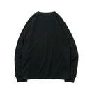 長袖 コットン Tシャツ フラッグロゴミニ ブラック  レギュラーフィット