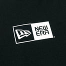 長袖 コットン Tシャツ ボックスロゴ ミッド ブラック  レギュラーフィット
