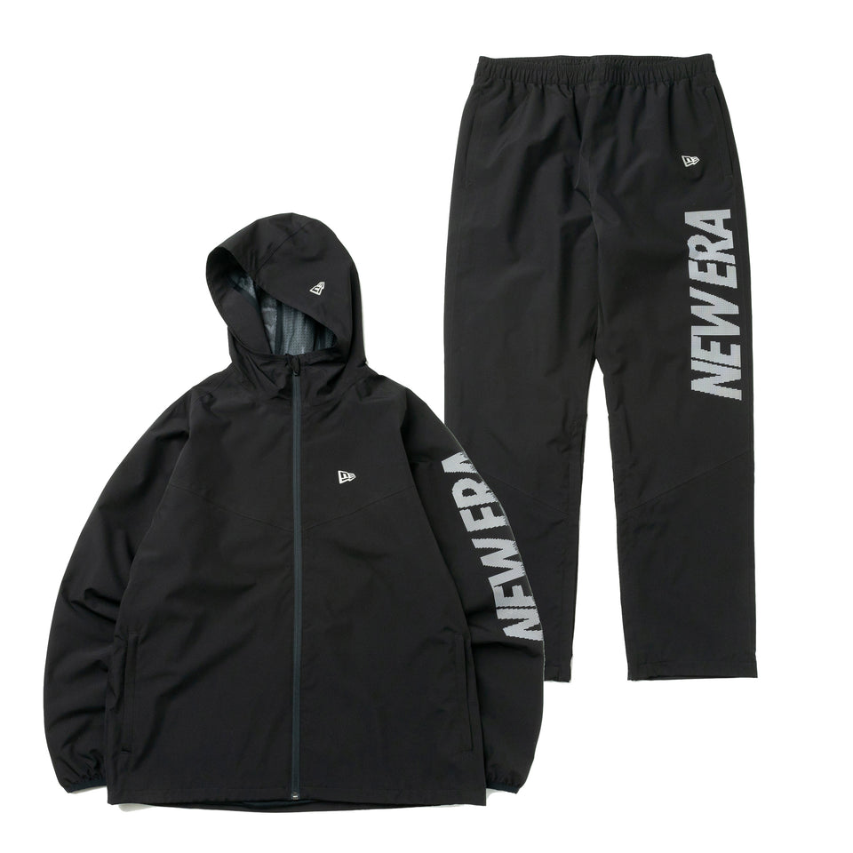 【ゴルフ】 レインウェア ドット ジャケット パンツ セットアップ ブラック