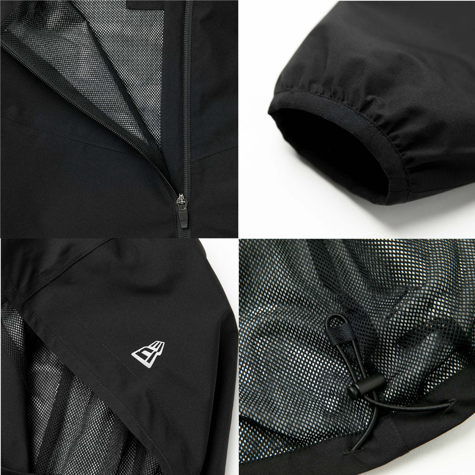【ゴルフ】 レインウェア ドット ジャケット パンツ セットアップ ブラック