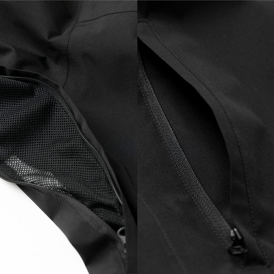 【ゴルフ】 レインウェア ドット ジャケット パンツ セットアップ ブラック