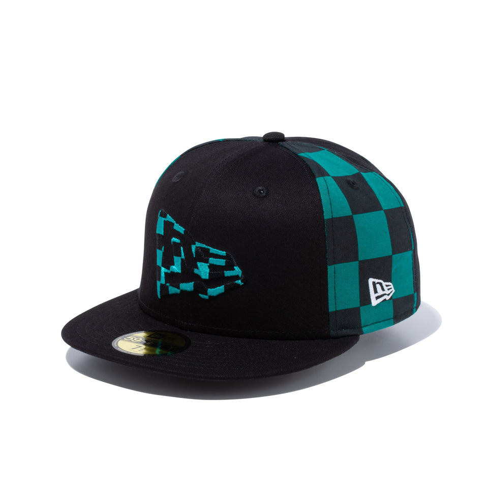 59FIFTY 鬼滅の刃 竈門炭治郎 フラッグロゴ ブラック