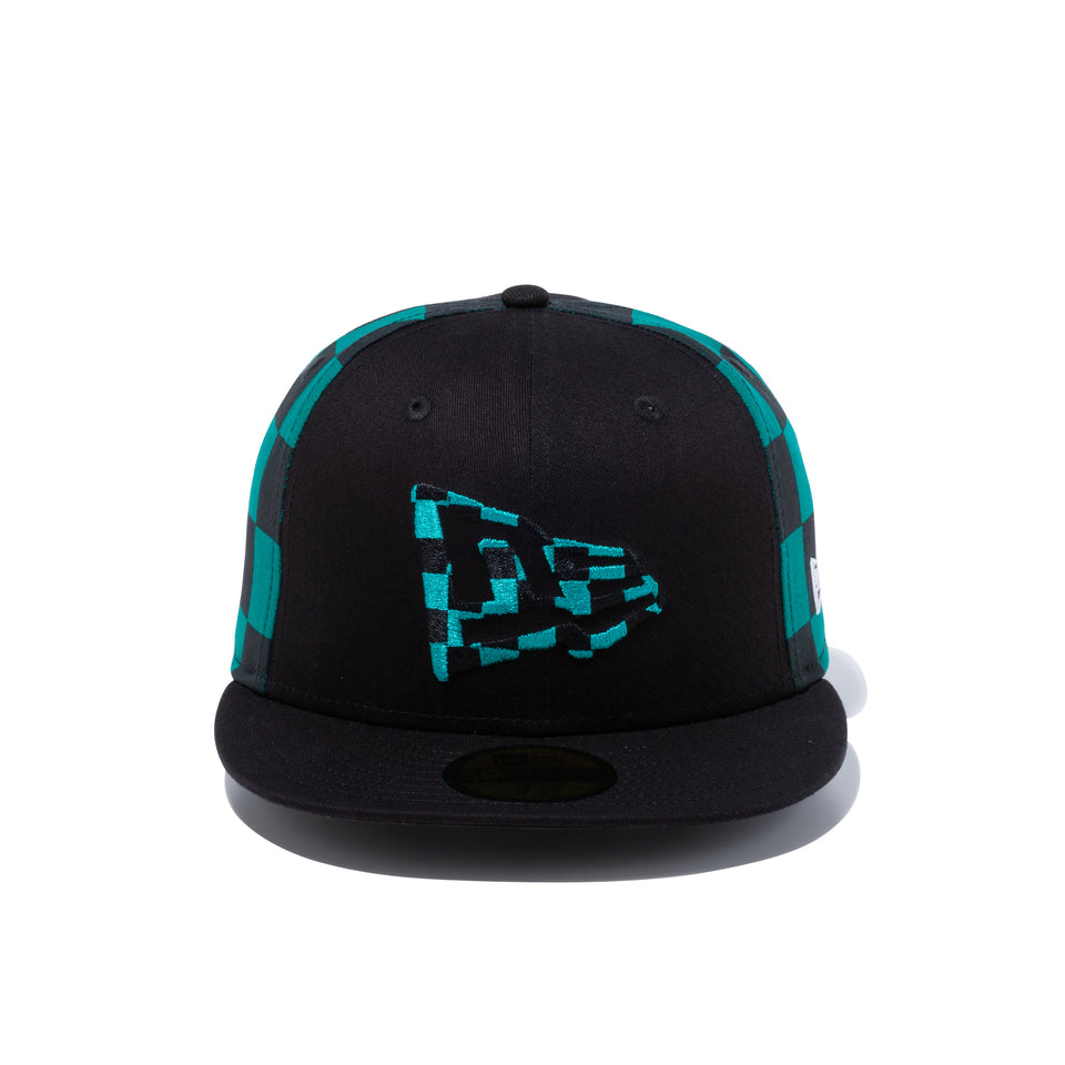 59FIFTY 鬼滅の刃 竈門炭治郎 フラッグロゴ ブラック