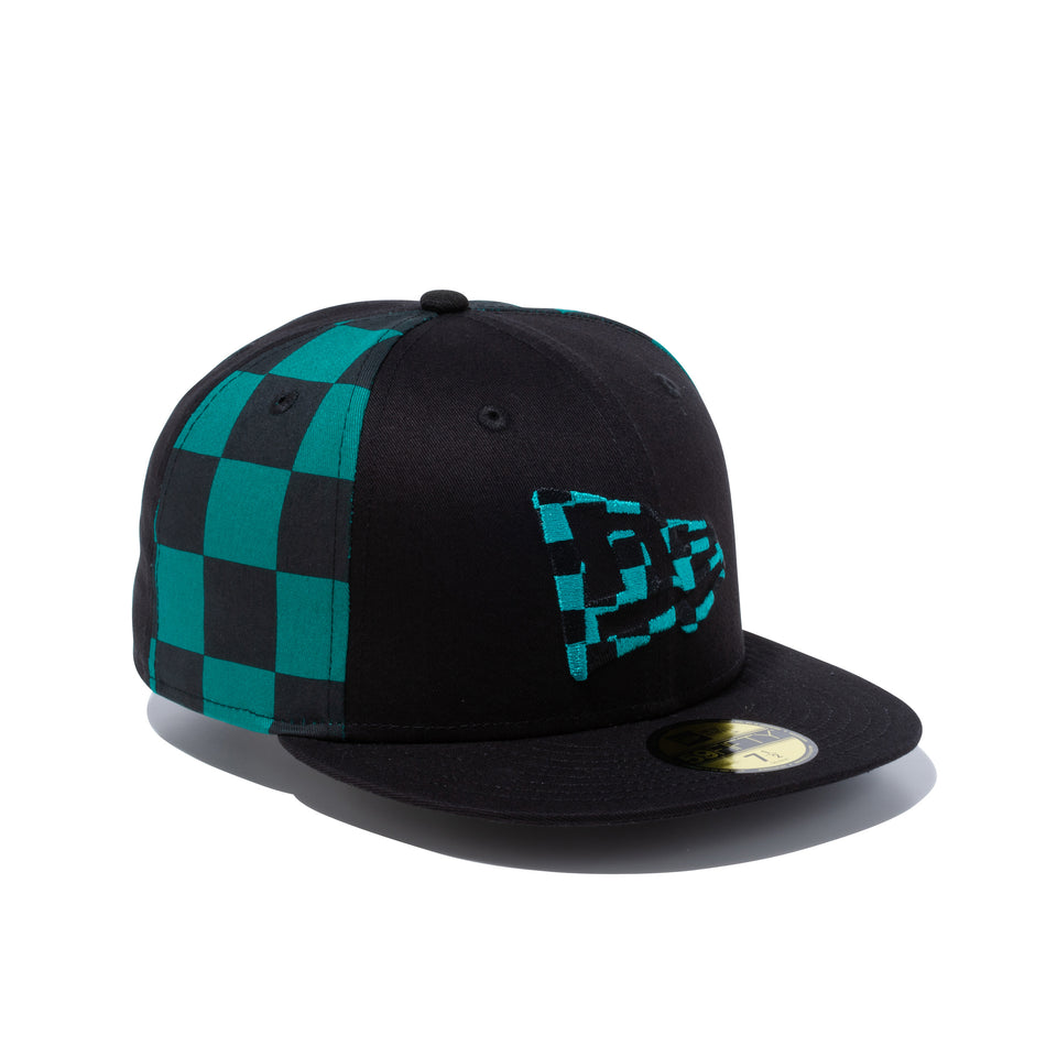 59FIFTY 鬼滅の刃 竈門炭治郎 フラッグロゴ ブラック